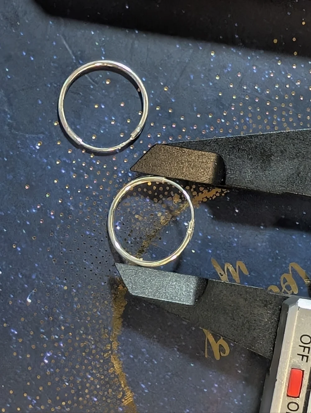 Simple, Dainty Sterling Silver Hoops